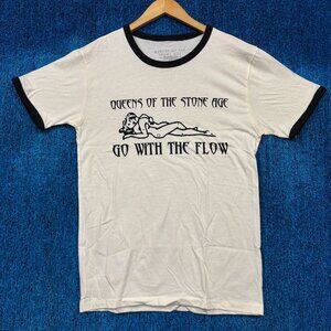 Queens Of The Stone Age Go With The Flow Rock Beige T-Shirt Size Small